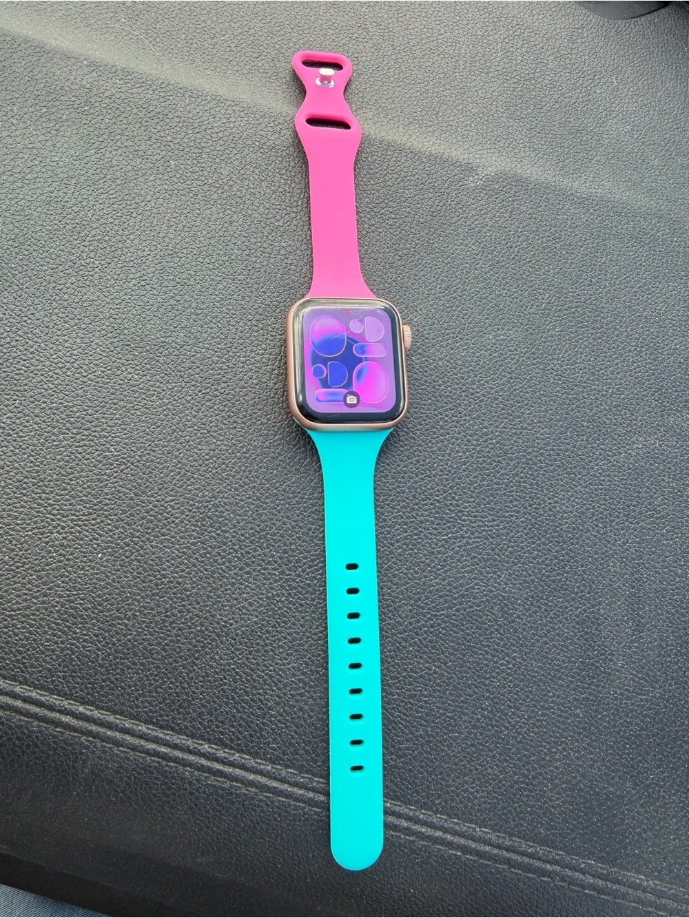 Apple Watch Series 6 GPS + Cellular with Pink and Teal Silicone Sport Band